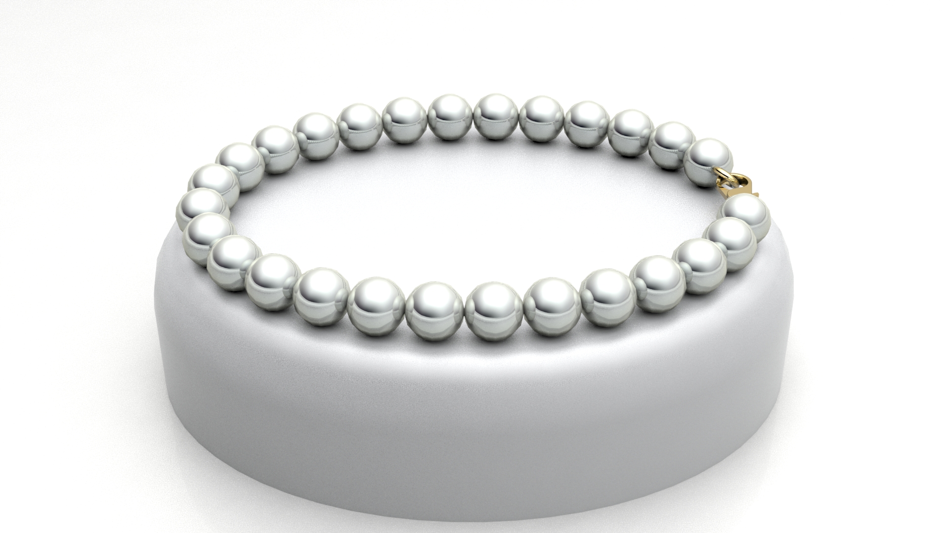 bracciale di perle bianche